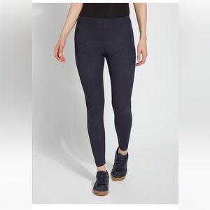 Lyssé Hi Waist Vegan Suede Legging XS Navy | Style #1730 | 28” Inseam